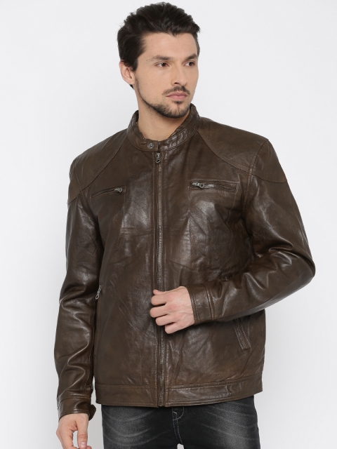 

Jack & Jones Brown Biker Jacket