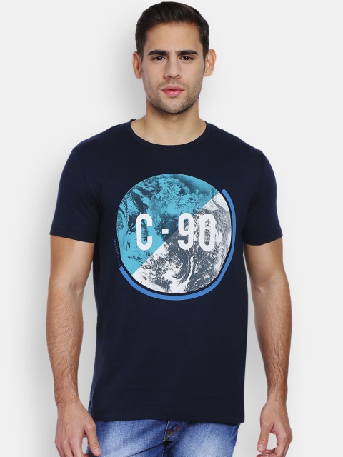 

Jack & Jones Men Black Printed Round Neck T-Shirt