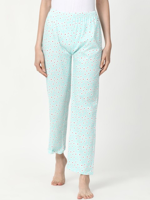 

V2 Value & Variety Women Green & Red Printed Cotton Lounge Pants