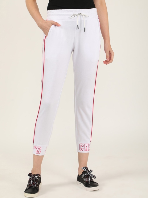 

V2 Value & Variety Women White & Red Solid Slim Lounge Pant