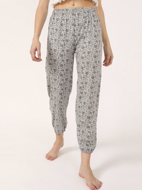 

V2 Value & Variety Women Grey Printed Cotton Lounge Pants