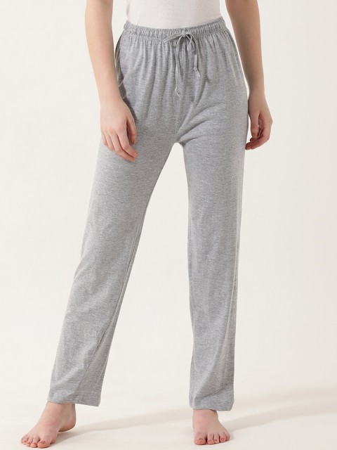 

V2 Value & Variety Women Grey Melange Solid Cotton Lounge Pants
