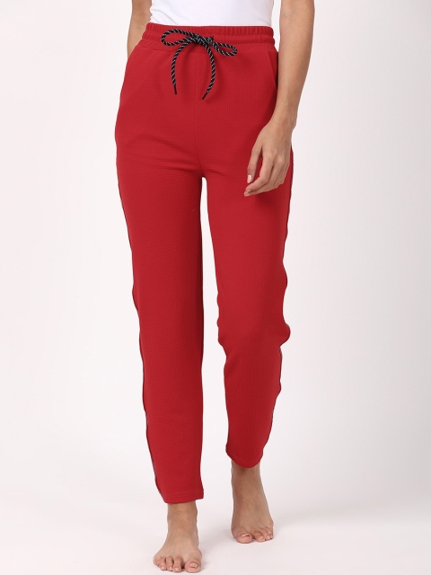 

V2 Value & Variety Women Red Solid Lounge Pants