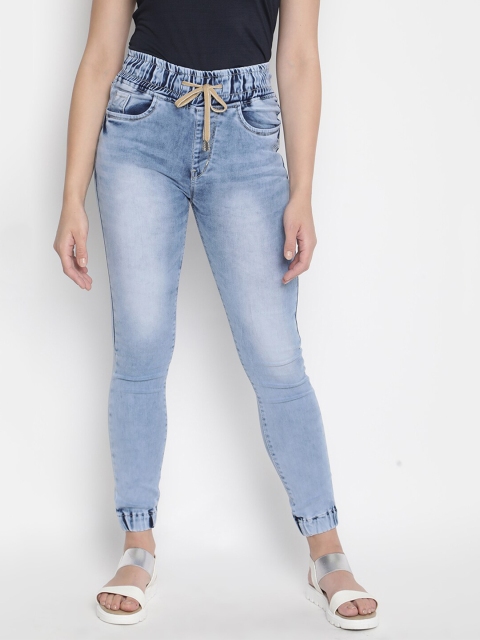 

V2 Value & Variety Women Blue Solid Slim-Fit Cotton Denim Jeggings