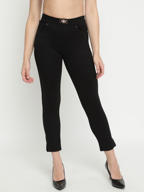 

V2 Value & Variety Women Black Solid Slim-Fit Jeggings