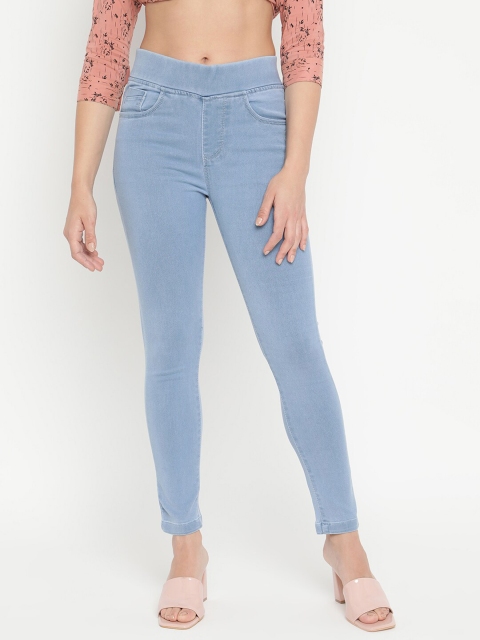 

V2 Value & Variety Women Blue Solid Slim-Fit Cotton Denim Jeggings