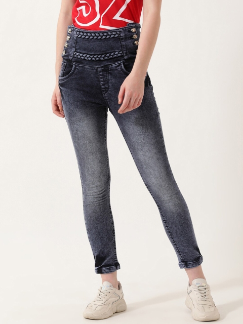 

V2 Value & Variety Women Blue Solid Slim-Fit Cotton Jeggings, Grey