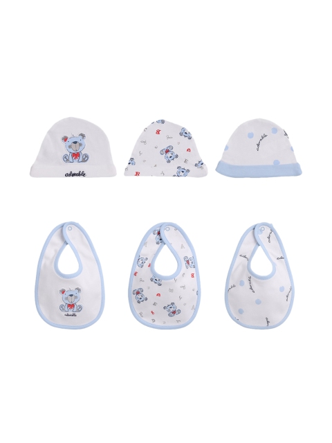 

BABY GO Infant Kids Pack of 2 Printed Pure Cotton Bibs, White