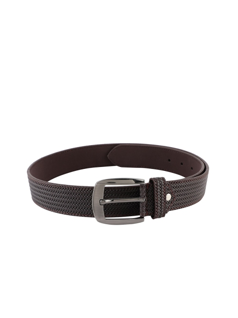 

ZEVORA Men Brown Textured PU Belt