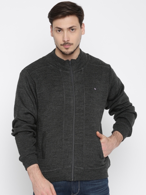 

Arrow Sport Charcoal Grey Ribbed Sweater