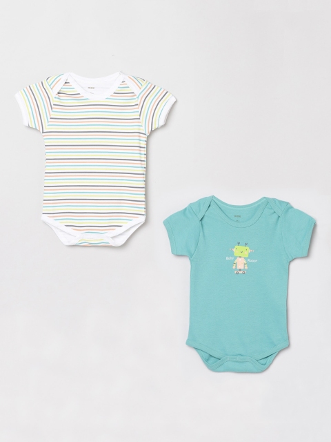 

max Boys 2 Pcs Multi Printed Cotton Bodysuit