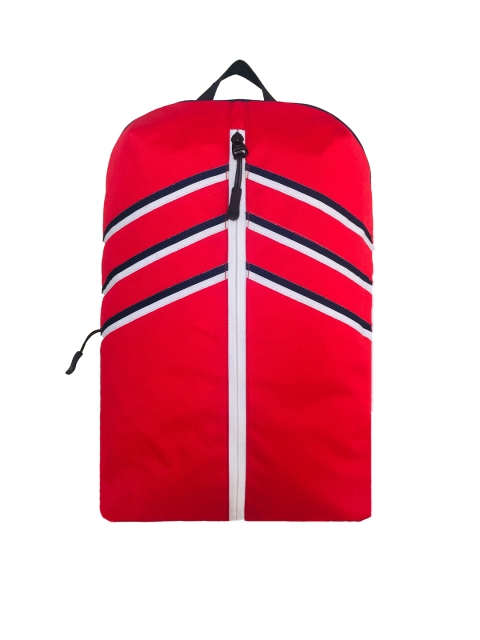 

Zwart Unisex Red & Grey Padded Backpack