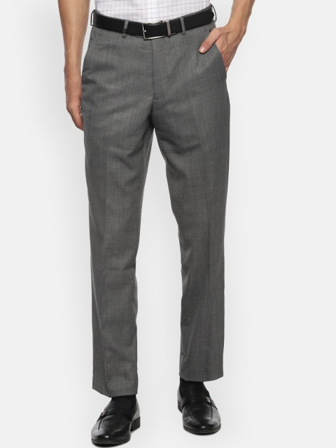 

Van Heusen Men Grey Formal Trousers