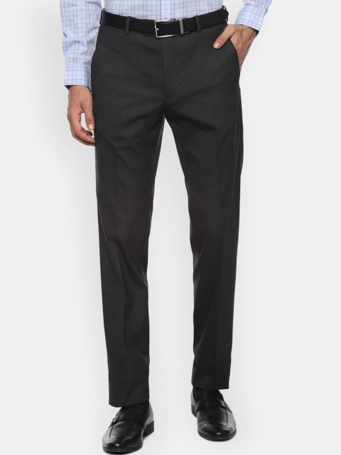 

Van Heusen Men Black Slim Fit Formal Trousers