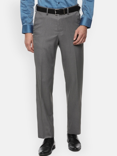

Van Heusen Men Grey Formal Trousers
