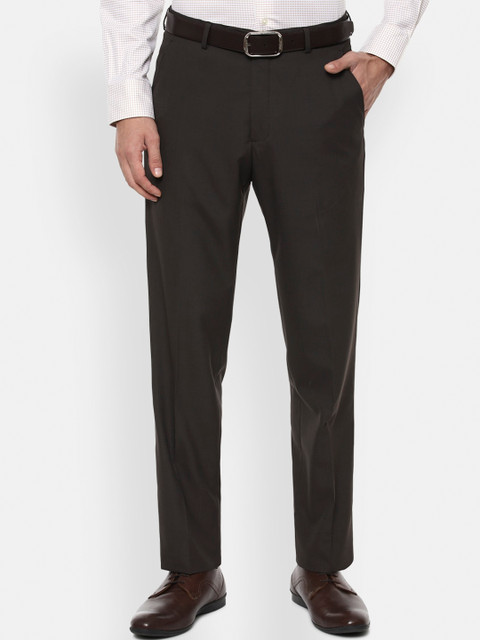 

Van Heusen Men Black Formal Trousers