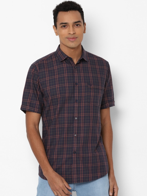 

Allen Solly Men Grey Slim Fit Tartan Checks Opaque Checked Casual Shirt