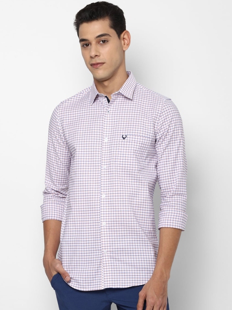 

Allen Solly Men White & Blue Slim Fit Opaque Checked Casual Shirt