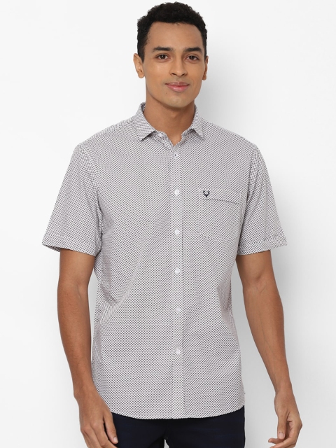 

Allen Solly Men Grey Slim Fit Printed Casual Shirt