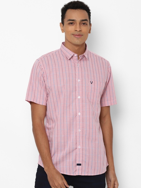 

Allen Solly Men Pink Slim Fit Striped Casual Shirt