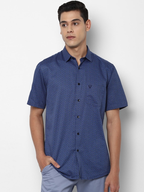 

Allen Solly Men Blue Slim Fit Opaque Printed Pure Cotton Casual Shirt