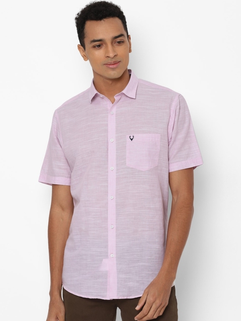 

Allen Solly Men Purple Slim Fit Opaque Cotton Linen Casual Shirt