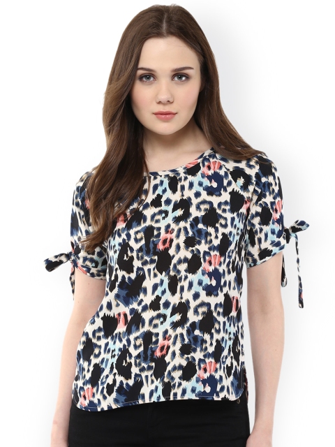 

Harpa Multicoloured Animal Print Crepe Top, Multi