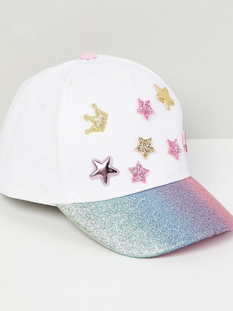 

max Girls White & Pink Baseball Cap