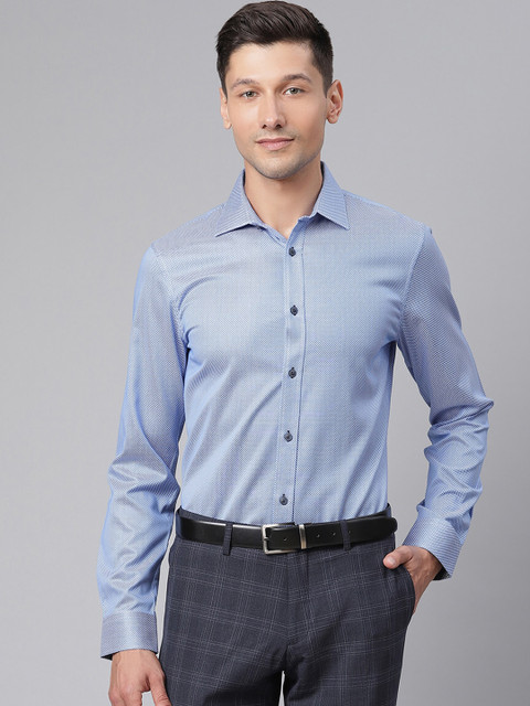 

Matinique Men Blue Opaque Pure Cotton Formal Shirt