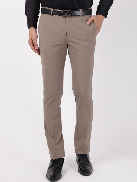 

Blackberrys Men Khaki Slim Fit Formal Trousers