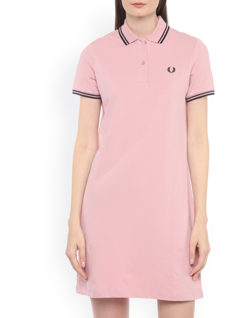 

Fred Perry Pink T-shirt Midi Dress