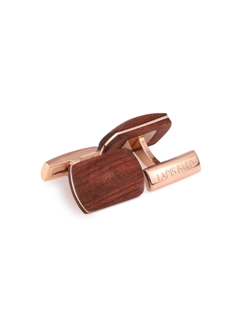 

Lapis Bard Brown & Rose Gold Geometric Cufflink