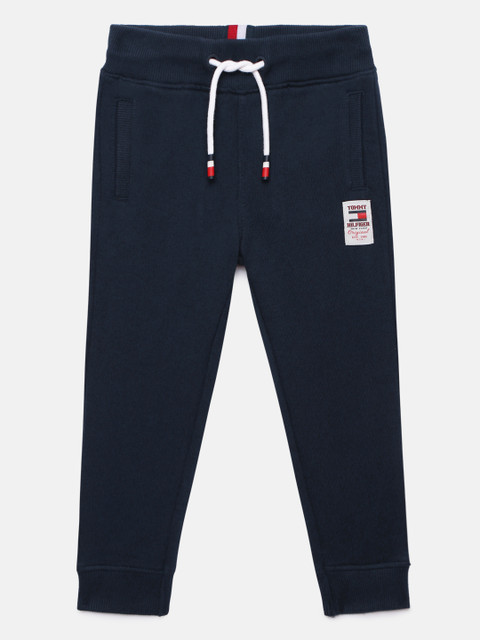 

Tommy Hilfiger Boys Navy Blue Pure Cotton Essential Joggers