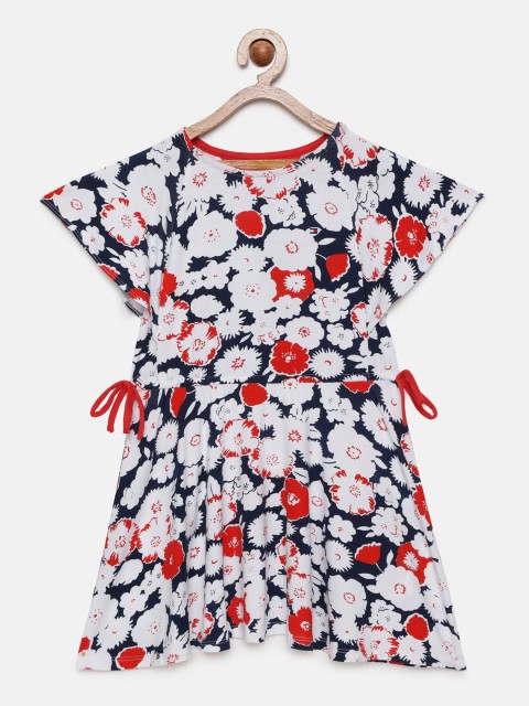 

Tommy Hilfiger Blue & White Floral A-Line Dress