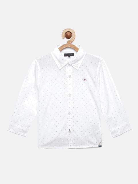 

Tommy Hilfiger Boys White Printed Pure Cotton Casual Shirt