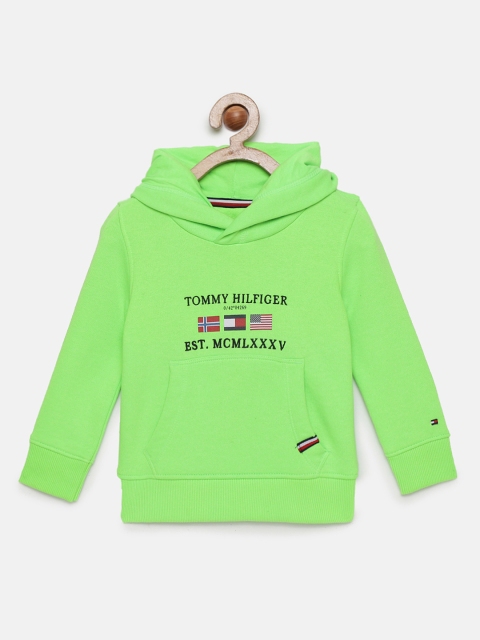 

Tommy Hilfiger Boys Green Printed Hooded Sweatshirt