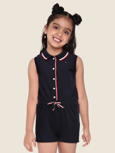 

Tommy Hilfiger Navy Blue Solid Myrtle Knit Romper