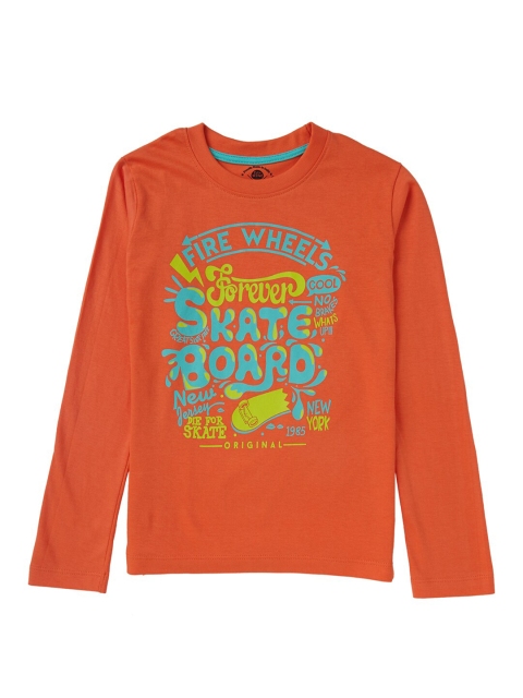 

Cub McPaws Boys Orange Printed T-shirt