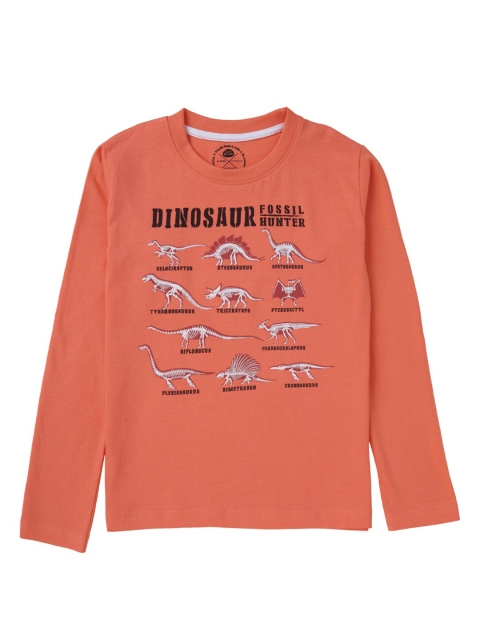 

Cub McPaws Boys Rust Typography Printed T-shirt