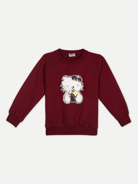 

Cutiekins Unisex Kids Maroon Printed Sweatshirt