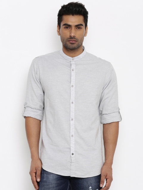 

SPYKAR Men Grey Regular Fit Solid Casual Shirt