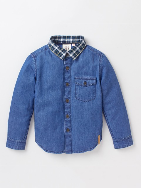 

Ed-a-Mamma Boys Blue Denim Casual Shirt