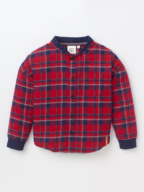 

Ed-a-Mamma Boys Red Premium Tartan Checks Casual Shirt
