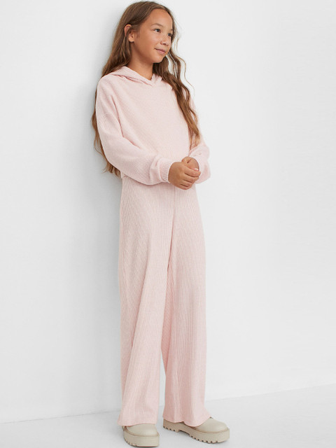 

H&M Girls Pink Solid 2-Piece Viscose-Blend Set