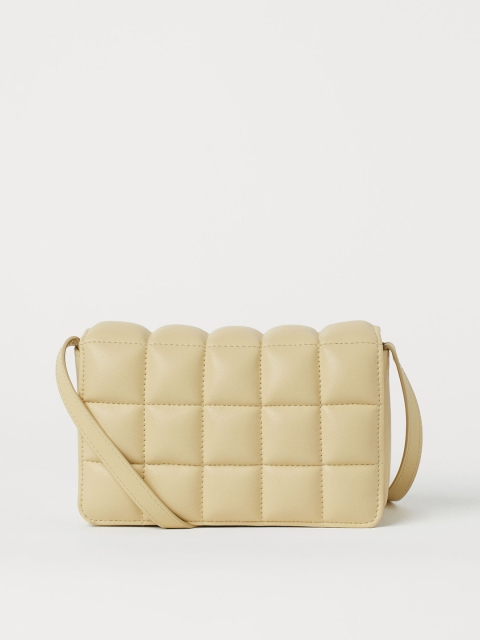 

H&M Women Yellow Quilted Mini Bag