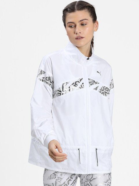 

Puma Women White Training or Gym Sporty Jacket
