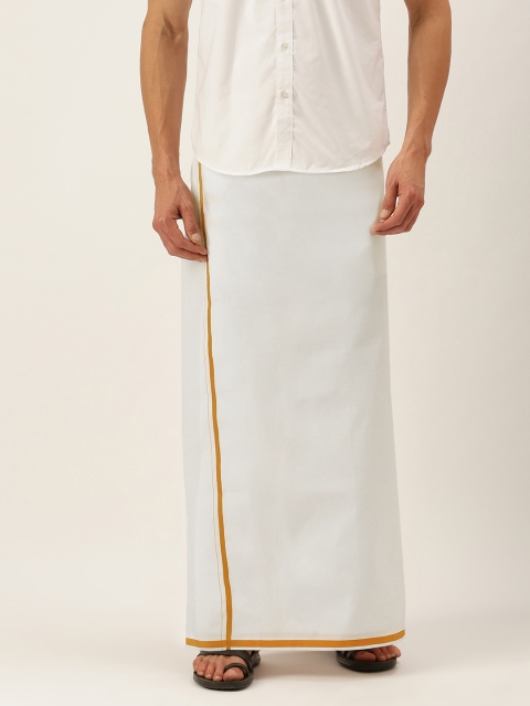 

SELVAMAGAN White Pure Cotton Dhoti