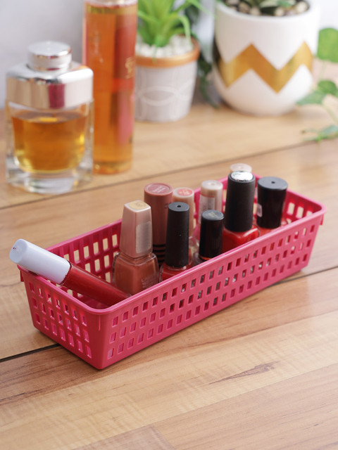 

Lock & Lock Pink Solid Multi-Utility Fashion Storage Basket