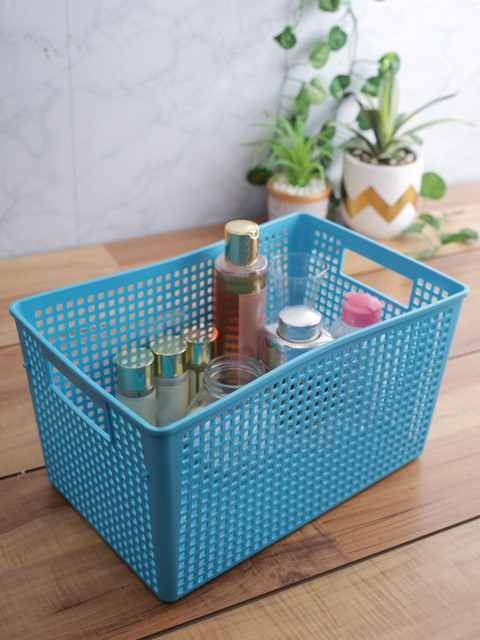

Lock & Lock Blue Solid Multi-Utility Fashion Storage Basket