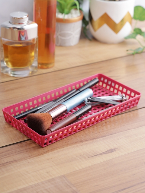 

Lock & Lock Pink Solid Plastic Fashion Basket